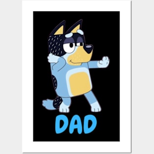 DANCING BLUEY DAD Posters and Art